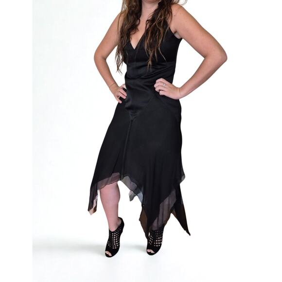 Vintage Dress Size Small Black Sleeveless Witchy Whimsigoth Fairy Grunge HOCO - Picture 3 of 10